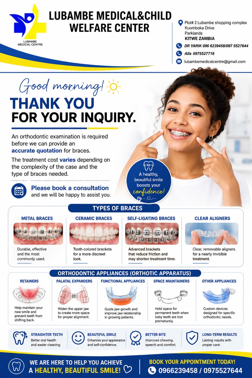 Orthodontic consultation and types of braces information